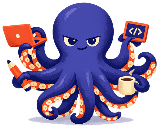 HAAM octopus mascot representing the Cyberpunk Meets Octopus design season