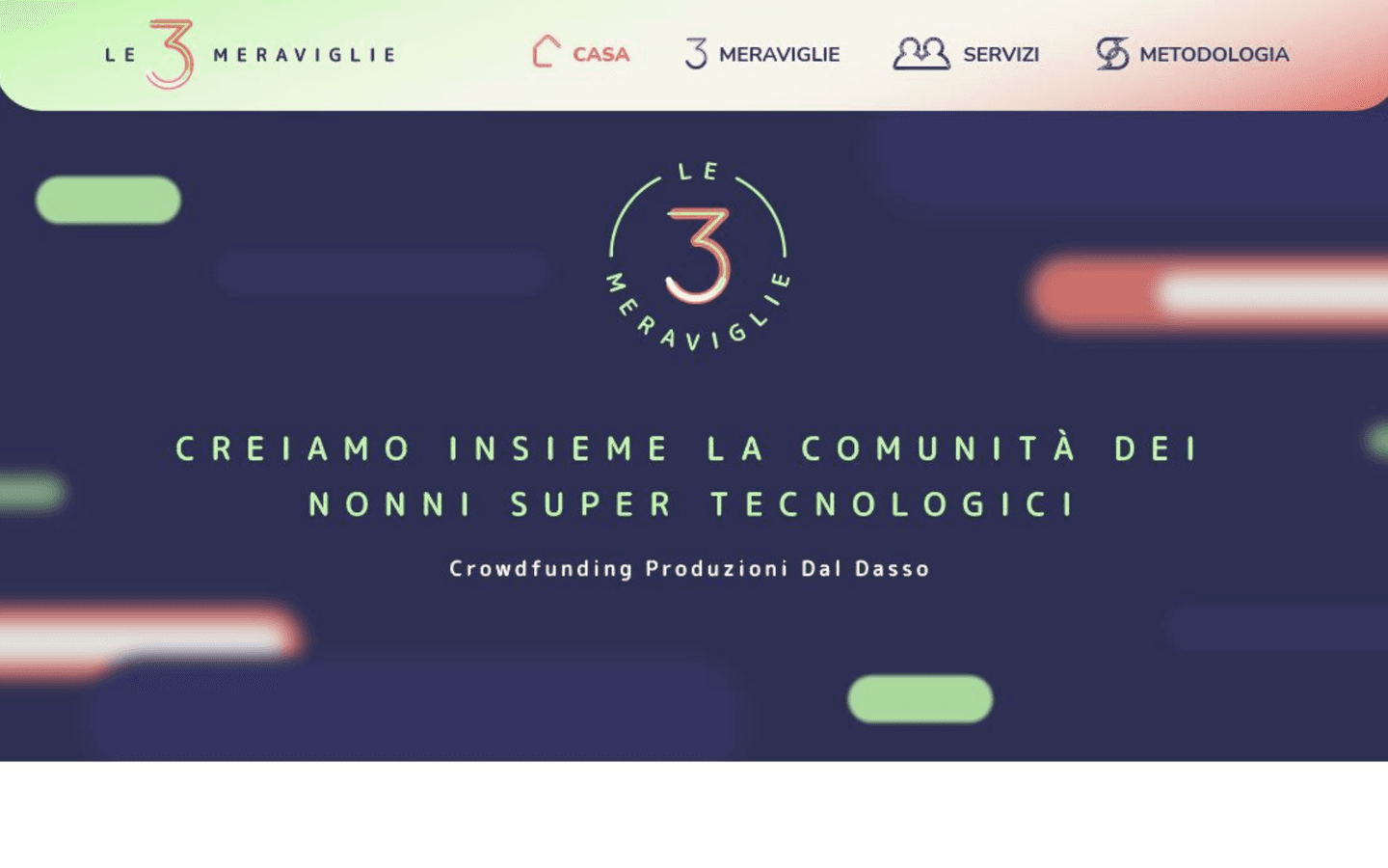 Le Tre Meraviglie website homepage