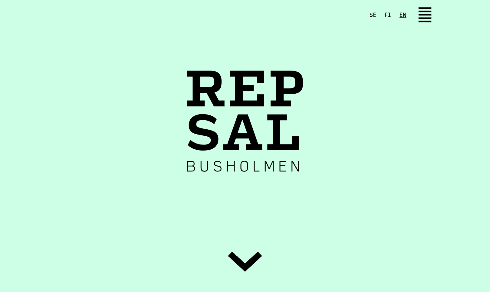 Screenshot of the Repsal Busholmen website homepage