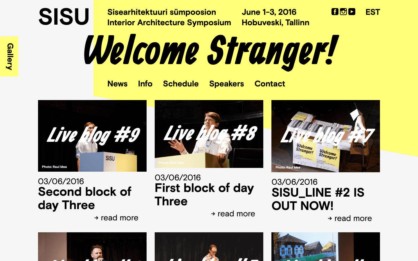 SISU website homepage