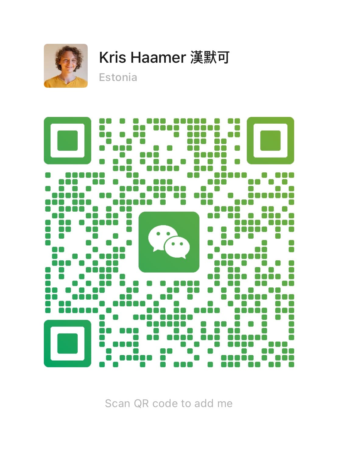WeChat QR code for krishaamer