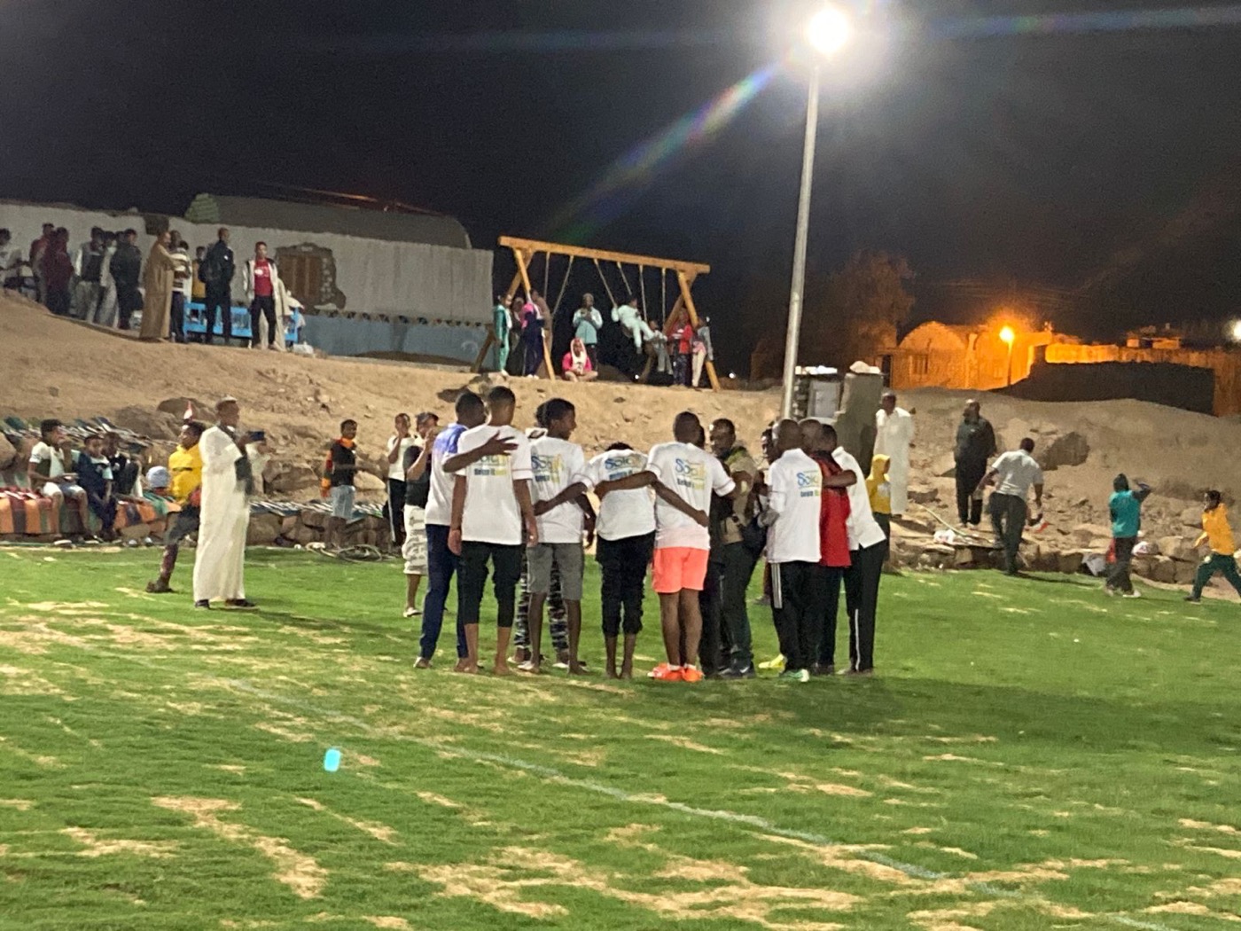 Community football field project in Aswan